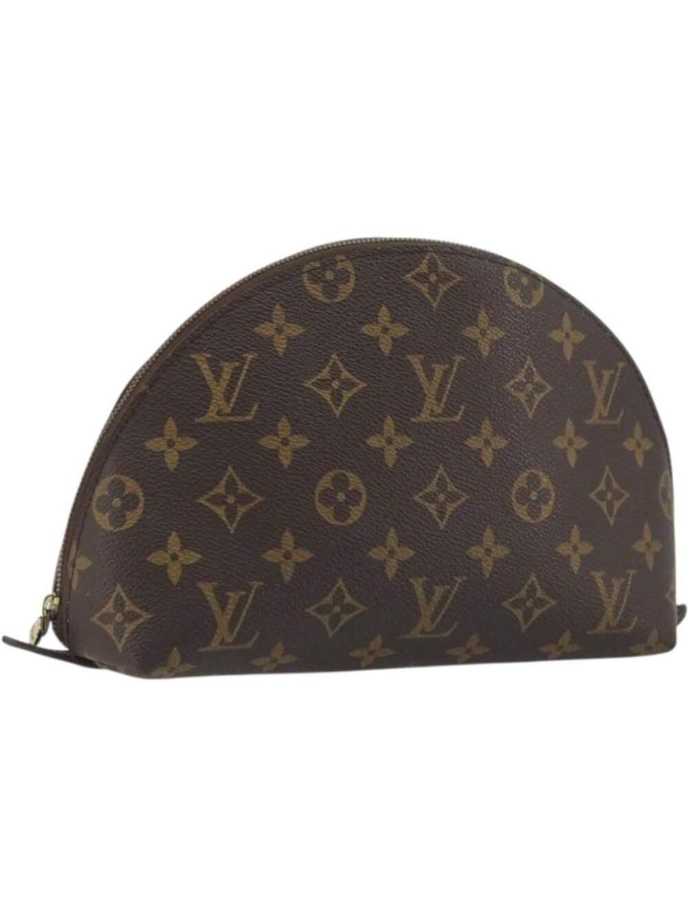 LOUIS VUITTON Monogram Trousse Demi Ronde Cosmetic Pouch M47520